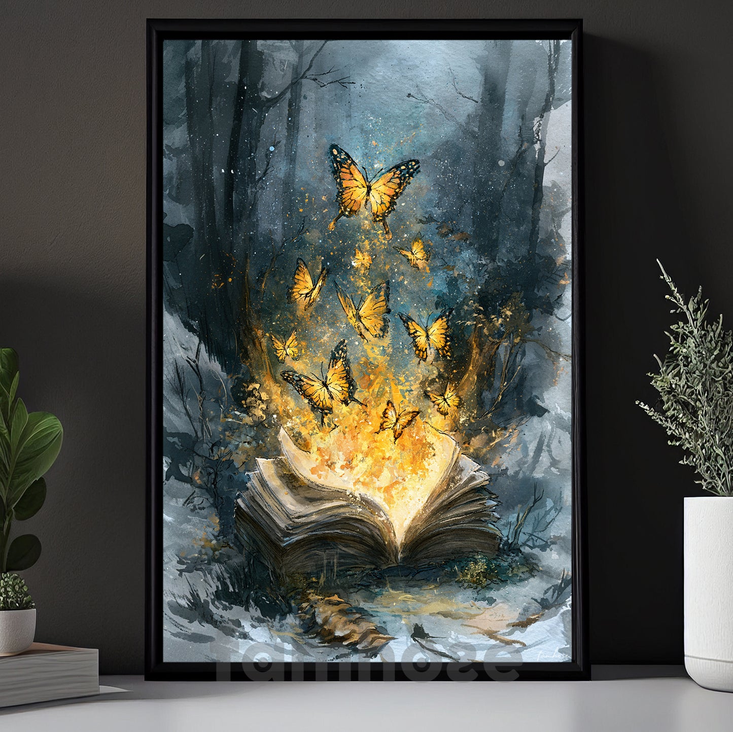 Reading Book Canvas Painting, Every Page Sets Magic Free Wall Art Decor, Poster Gift For Book Lover