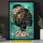 Personalized Book Girl Canvas Painting, & Into The Library Wall Art Decor, Poster Gift For Reading Lovers