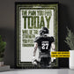 Personalized Football Man Canvas Painting, The Pain You Feel Today Sports Wall Art Decor, Poster Gift For Football Lovers