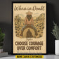 Motivational Personalized Cowgirl Canvas Painting, When In Doubt Inspirational Quotes Wall Art Decor, Poster Gift For Cowgirl