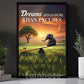 Dreams Weigh More Than Excuses Motivational Canvas Painting, Inspirational Quotes Wall Art Decor, Poster Gift for Decoring Office, Living Room, or Workspace