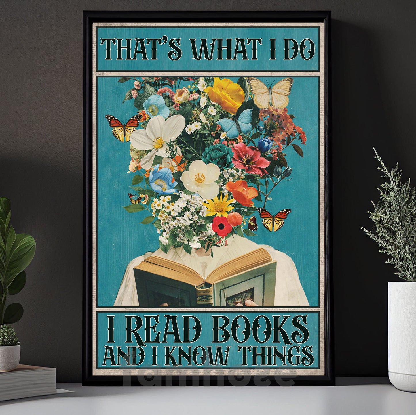 Reading Book Canvas Painting, That's What I Do Wall Art Decor, Poster Gift For Reading Lovers
