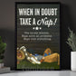 Funny Cowgirl Canvas Painting, When In Doubt Take A Nap Wall Art Decor, Poster Gift For Cowgirl To Decor Bedroom