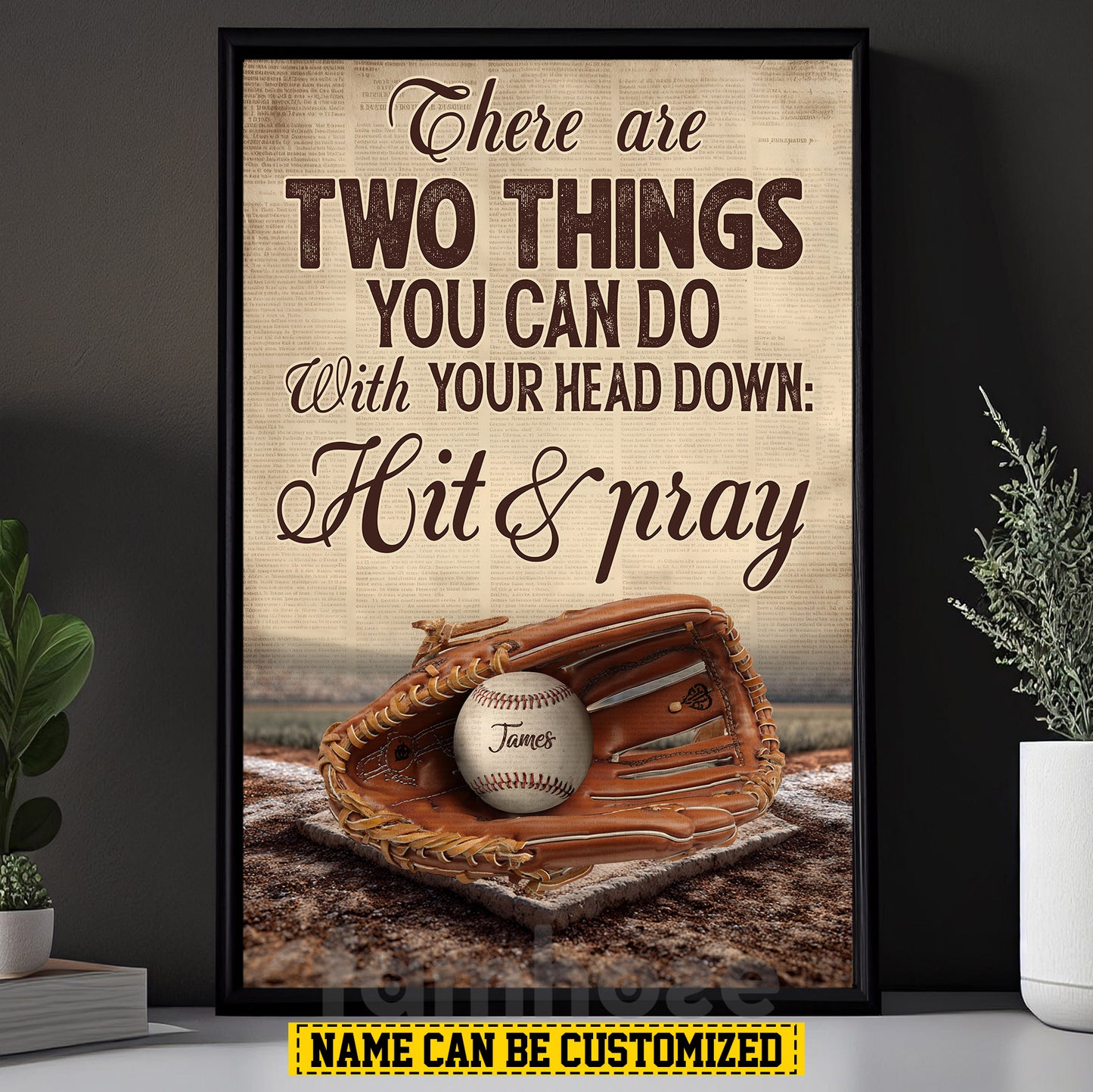 Personalized Baseball Canvas Painting, There Are Two Things You Can Do Sport Wall Art Decor, Poster Gift For Baseball Lovers