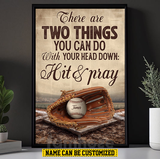 Personalized Baseball Canvas Painting, There Are Two Things You Can Do Sport Wall Art Decor, Poster Gift For Baseball Lovers