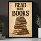 Reading Book Canvas Painting, Read More Books Wall Art Decor, Poster Gift For Reading Lovers
