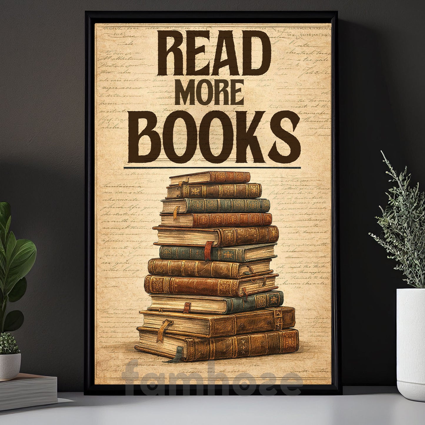 Reading Book Canvas Painting, Read More Books Wall Art Decor, Poster Gift For Reading Lovers