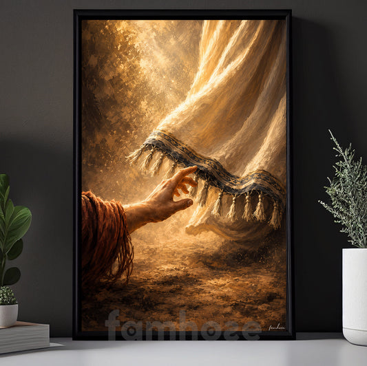 Vintage Jesus Canvas Painting, One Touch Changed Everything Wall Art Decor, Poster Retro Style Gift For Christians
