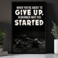 Gym Canvas Painting, When You're About To Give Up Remember, Motivational Fitness Quotes Wall Art, Ideal Poster Gift For Sports Enthusiasts