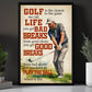 Play The Ball Where It Lies, Inspirational Golf Quotes Canvas Painting, Sports Wall Art Decor - Poster Gift For Golf Lovers