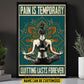 Personalized Yoga Girl Canvas Painting, Pain Is Temporary Quitting Lasts Forever Wall Art Decor, Poster Gift For Yoga Lovers