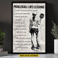 Pickleball Life Lessons, Motivational Pickleball Canvas Painting, Inspirational Quotes Wall Art Decor, Poster Gift For Pickleball Lovers