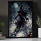 Halloween Skiing Witch Canvas Painting, Witches Don’t Need Broomsticks Wall Art Decor, Spooky Season Poster Gift For Skiing Lover