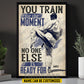 Motivational Personalized Karate Man Canvas Painting, You Train For The Moment Inspirational Quotes Wall Art Decor, Poster Gift For Karate Lovers