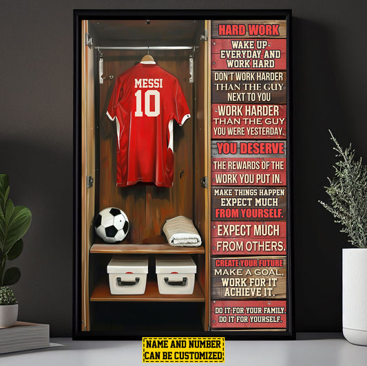 Personalized Soccer Canvas Painting, Do It For Your Family And Yourself, Sport Wall Art Decor, Poster Gift For Soccer Lovers