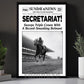 Secretariat Horse Canvas Painting, Secretariat Sweeps Triple Crown Wall Art Decor, Poster Gift For Horse Racing Lovers, Fan Of Kentucky Derby