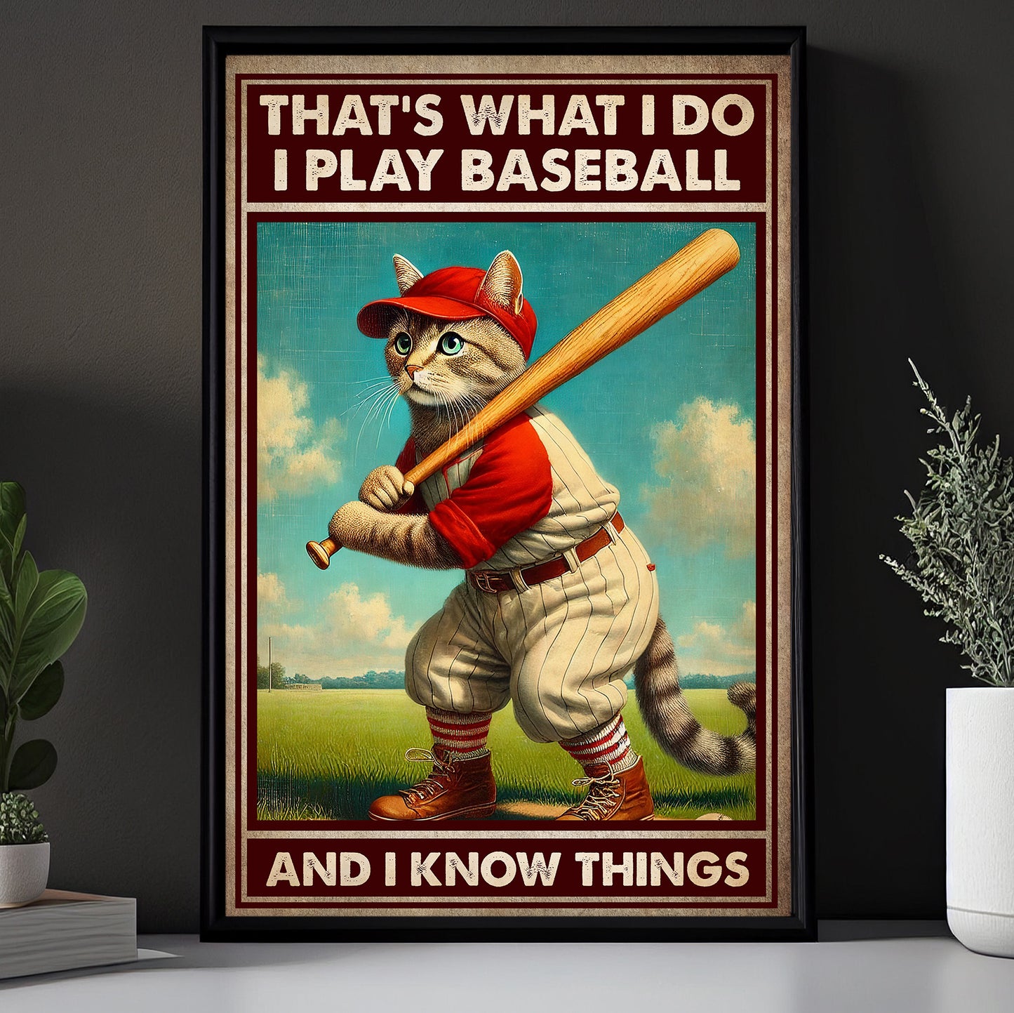 Baseball Canvas Painting, That's What I Do Sport Wall Art Decor, Poster Gift For Baseball Lovers