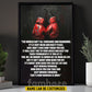 Personalized Boxing Canvas Painting, Keep Moving Forward, Sports Quotes Wall Art Decor, Poster Gift For Boxing Lovers