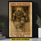 Motivational Personalized Firefighter Canvas Painting, When Fear Knocks Inspirational Quotes Wall Art Decor, Poster Gift For Firefighter Lovers