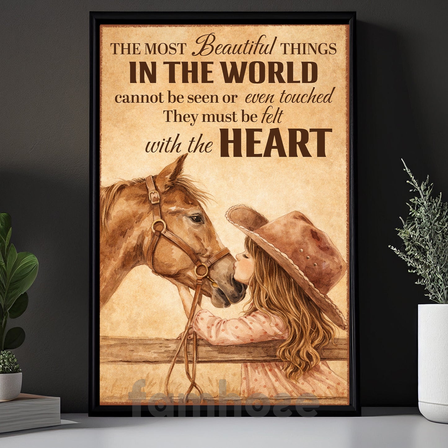 Horse Riding Girl Canvas Painting, The Most Beautiful Things In The World Wall Art Decor, Poster Gift For Horse Girl