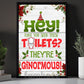 Funny Christmas Toilet Canvas Painting, Hey Have You Seen These Toilet Wall Art Decor Xmas Poster Gift For Toilet Lovers