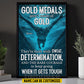 Personalized Swimming Man Canvas Painting, Gold Medals Aren't Made Of Gold Sport Wall Art Decor, Poster Gift For Swimming Lovers