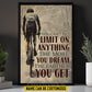 Motivational Personalized Cycling Canvas Painting, You Can't Put Limit On Anything Wall Art Decor, Poster Gift For Cycling Lovers