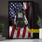 Personalized Soccer Girl Canvas Painting, Stars, Stripes & Soccer Dreams Sports Wall Art Decor, Poster July 4th Gift For Soccer Lovers