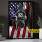 Personalized Softball Girl Canvas Painting, Stars, Stripes & Softball Dreams Sports Wall Art Decor, Poster July 4th Gift For Softball Lovers