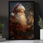 Santa Hold The Candle, Santa Claus Christmas Canvas Painting, Xmas Wall Art Decor - Christmas Poster Gift