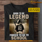 Personalized Funny Back To School Softball Girl T-shirt, Born To Be Legend, Gift For Kids Softball Lovers, Softball Girls