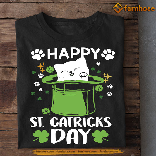 St Patrick's Day Cat T-shirt, Happy St Catricks Day, Patricks Day Gift For Cat Lovers Cat Owners, Cat Tees