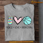 Cute Basketball T-shirt, Peace Love Basketball, Gift For Basketball Lovers, Basketball Tees