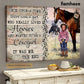 Cowgirl Poster & Canvas, Once Upon A Time There Was A Girl Who Really Loved Horse, Cowgirl Canvas Wall Art, Poster Gift For Horse Lovers