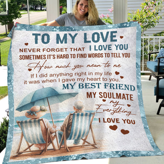 Romantic Valentine's Day Blanket, I Gave My Heart To You, Inspirational Quotes Fleece Blanket - Sherpa Blanket Gift For Your Love