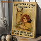 Horse Poster & Canvas, Once Upon A Time There Was A Crazy Horse Lady, Horse Canvas Wall Art, Poster Gift For Horse Lovers