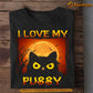 Halloween Cat T-shirt, I Love My Pussy, Gift For Cat Lovers, Cat Tees, Cat Owners