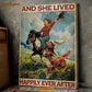 Horse Poster & Canvas, And She Lived Happily Ever After, Horse Canvas Wall Art, Poster Gift For Horse Lovers