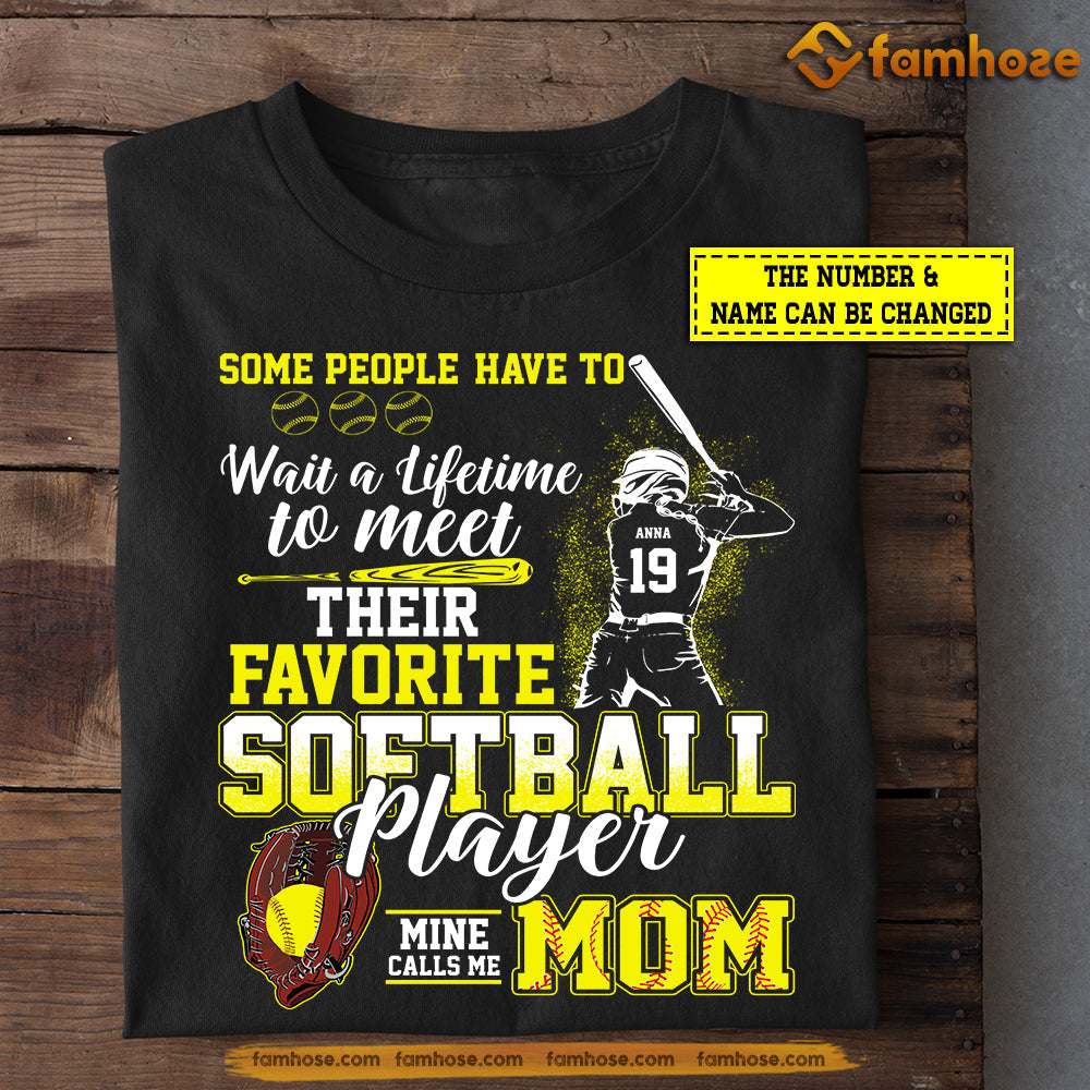 Funny Personalized Mother's Day Softball T-shirt, Softball Player Calls Me Mom, Gift For Softball Lovers, Softball Players