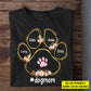 Cute Personalized Dog Mom T-shirt, Dogshoe Dog Mom, Mother's Day Gift For Dog Lovers, Dog Owners, Dog Mom Tees