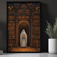 The Ghost In Library Vintage Halloween Canvas Painting, Wall Art Decor - Dark Ghost Halloween Poster Gift