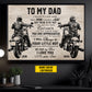 Interesting Personalized Biker Canvas Painting, To My Dad Wall Art Decor, Poster Gift For Dad Biker Lovers