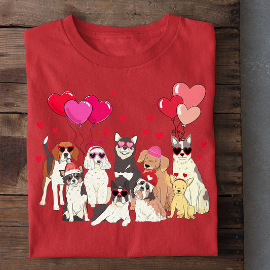 Cute Valentine's Day Dog T-shirt, We Are Team Happy Valentine's Day, Valentines Gift For Dog Lovers Dog Owners