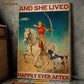 Horse Riding Poster & Canvas, And She Lived Happily Ever After, Horse Canvas Wall Art, Poster Gift For Horse Lovers