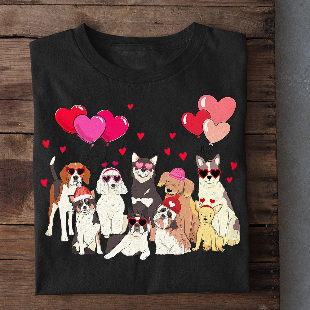 Cute Valentine's Day Dog T-shirt, We Are Team Happy Valentine's Day, Valentines Gift For Dog Lovers Dog Owners