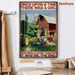 Tractor Poster & Canvas, Once Upon A Time There Was A Girl Who Really Loved Tractors, Tractor Canvas Wall Art, Poster Gift For Tractor Lovers