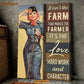 Farm Poster & Canvas, It Isn't The Farm That Makes The Farmer It's The Love, Farmer Canvas Wall Art, Poster Gift For Farm Lovers