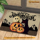 Cool Halloween Doormat, Happy Halloween With Pumpkin, Housewarming Gift, Doormat Decor