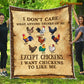 Chicken Blanket, I Don't Care What Anyone Thinks Of Me Chicken Fleece Blanket - Sherpa Blanket Gift For Chicken Lover