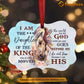 Christmas Horse Ornament, I Am The Daughter Of The King Gift For Horse Lovers, Medallion Aluminum Ornament